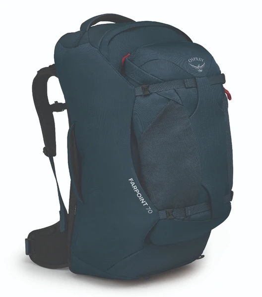 Osprey Farpoint backpack - 70 liter - Donkerblauw Osprey Farpoint Backpack - 70 Liter - Donkerblauw -Buitensportuitrusting osprey farpoint70 mutedspaceblue 2