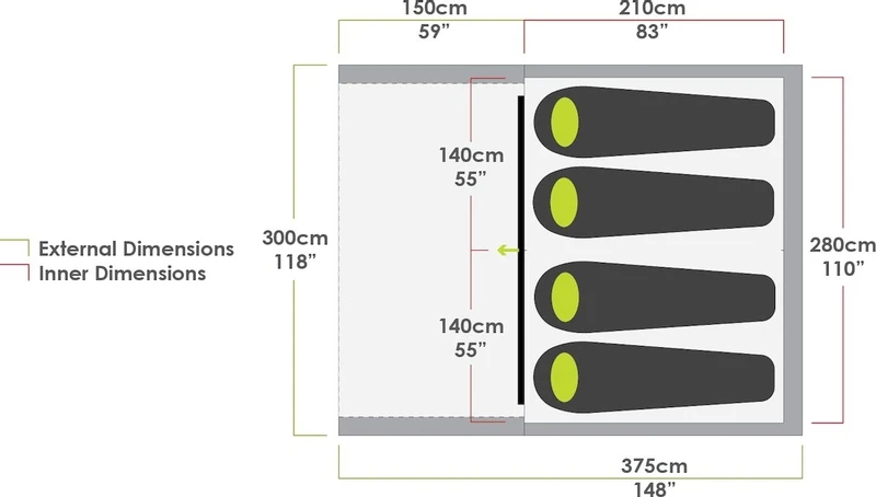 Zempire Evo TS opblaasbare tent - 4 persoons Zempire Evo TS Opblaasbare Tent - 4 Persoons -Buitensportuitrusting zempire evo ts opblaasbare tent 7